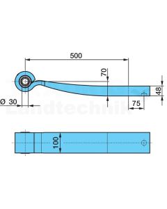 Blattfeder Sl-500/Sgs1X48 H= 48