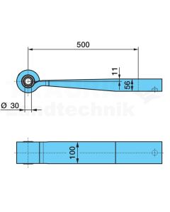 Blattfeder Ot-500/108, Sgs1X57 H= 56