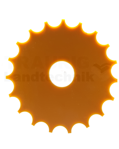 Zahnscheibe passend zur original Aufnahme Soller ARL.  Durchmesser Zentralbohrung 45 MM