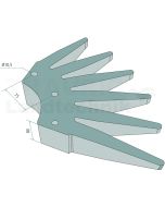 Fingerstern Viertelsegment 700mm hart