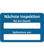 Aufkleber "Nächster Service"