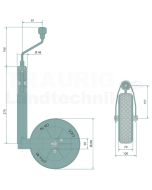 Stützrad m. Softgummirad 240x70